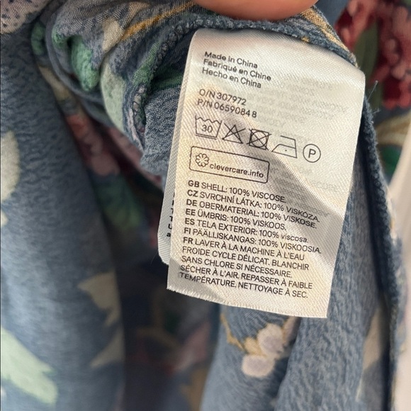 GP & JBaker x H&M Collab Floral Blue Midi Dress Size 4 - Picture 9 of 11